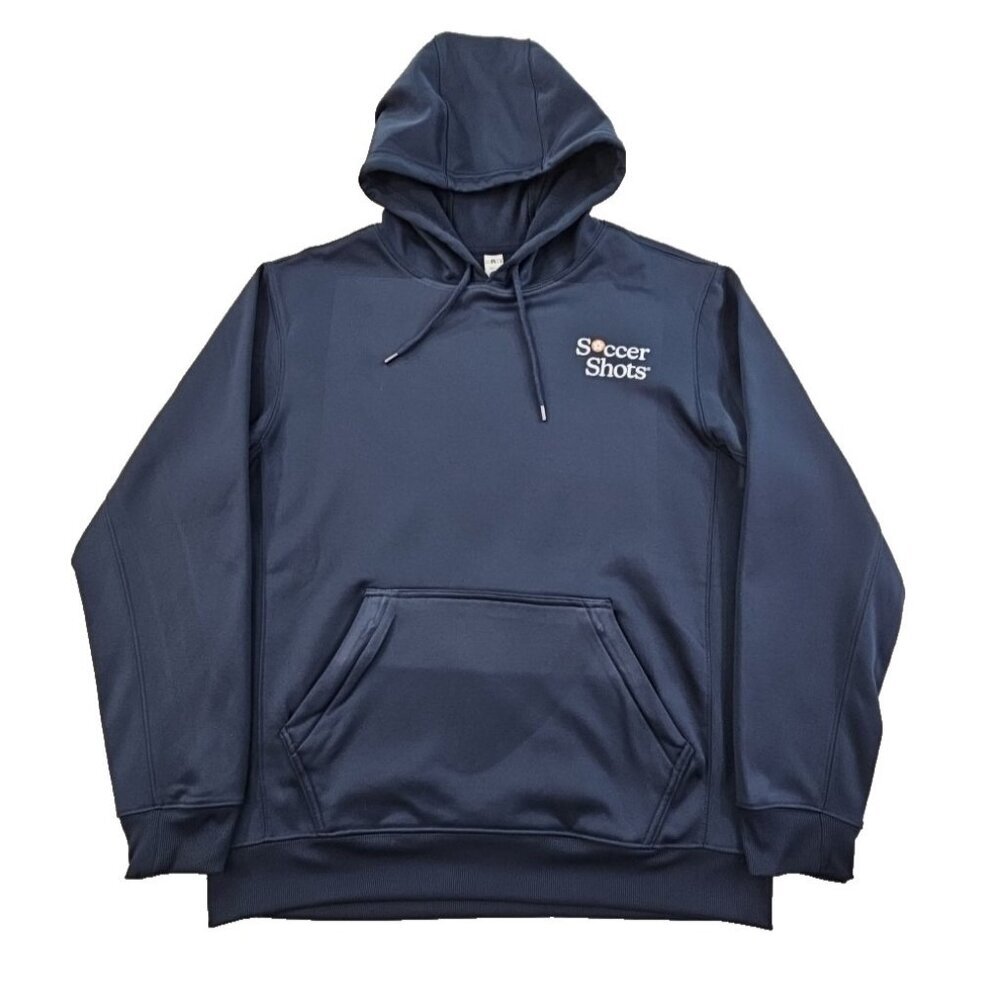 BAWS Pullover Hoodie Adult LG Navy Blue Long Sleeve Fleece Well Made EUC Logo